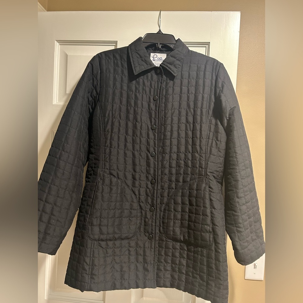 Lilly Pulitzer Black Quilted Jacket
